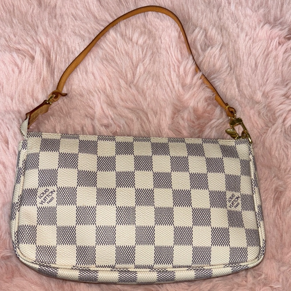 Vintage Louis Vuitton Damier Azur pouchette pochette